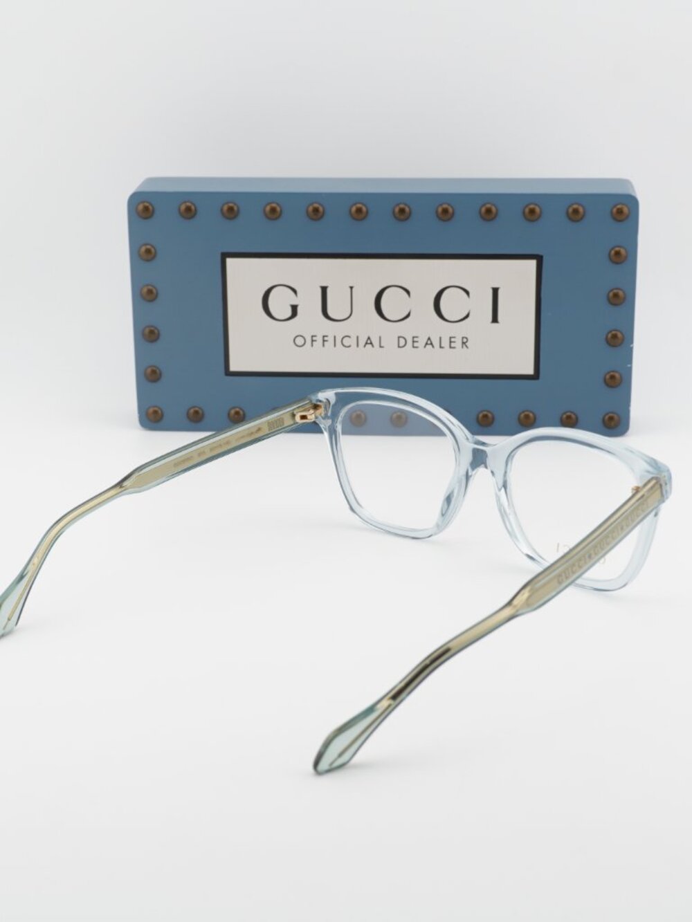 Gucci GG0566O 003 Square Eyeglasses - Blue 52mm - Picture 10 of 11